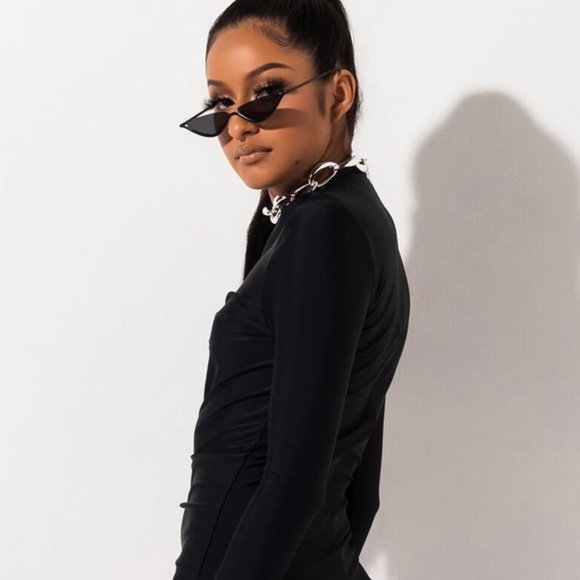 AKIRA LABEL Little Missy Black Mini Dress Sz. M - NWT - Picture 4 of 6